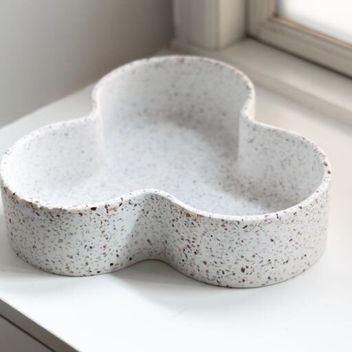 Terrazzo bowl - rød/beige